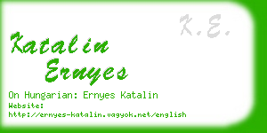 katalin ernyes business card